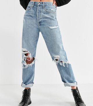 Agolde + 90s Mid-Rise Ripped Jean