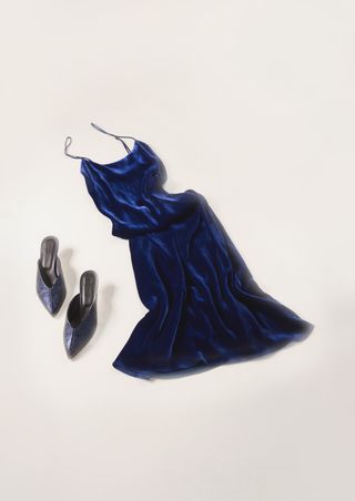 Tibi + Silk Velvet Bias Dress