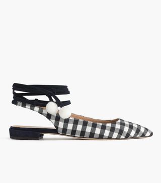 J.Crew + Lily Ankle-Wrap Flats