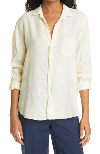 Frank 
Eileen + Eileen Cotton Denim Shirt