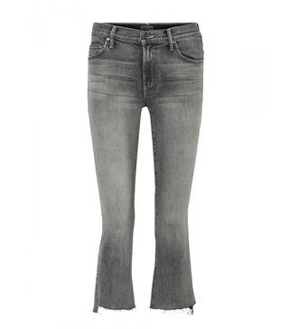 Mother + The Insider Crop High-Rise Flared Jeans
