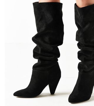 Urban Outfitters + Tess Faux Suede Scrunched Knee-High Boots