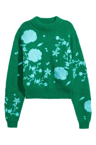 H&M + Embroidered Mohair-Mix Jumper