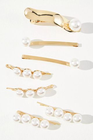 Anthropologie + Set of 7 Pearl Bobby Pins