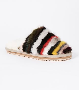 One by Mou + Mink Stripey Slippers