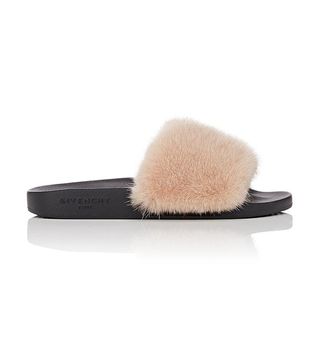 Givenchy + Fur Slide Sandals