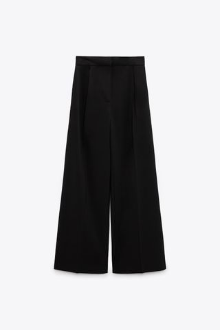 Zara + Wide Leg Menswear Style Pants