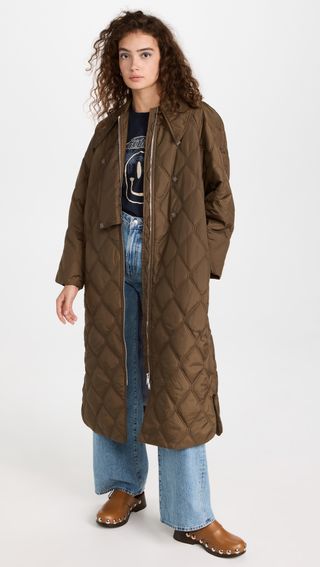 Ganni + Ripstop Quilt Coat