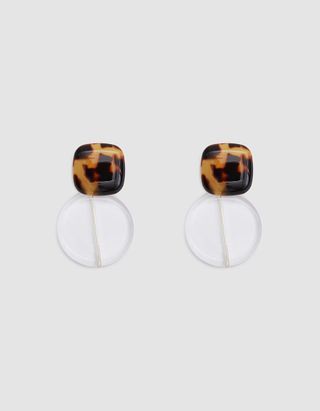 Rachel Comey + Arc Earrings in Tortoise Clear