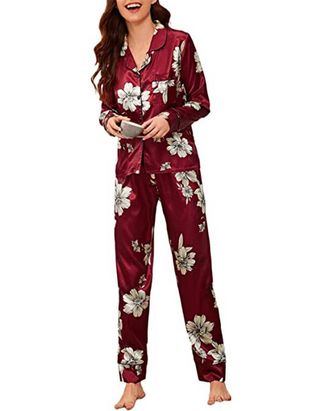 Milumia + Pajama Set Floral Print