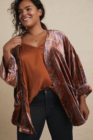 Anthropologie + Esme Velvet Kimono Jacket