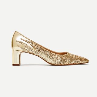 Zara + Gold Court Shoes