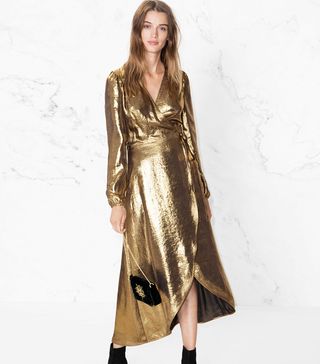 & Other Stories + Gold Wrap Dress