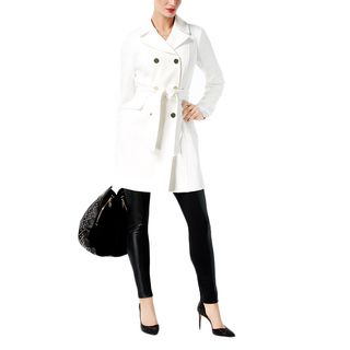 INC International Concepts + INC International Concepts Double-Breasted Belted Ponté-Knit Coat, Created for Macy's
