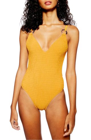 Topshop + Plunge One-Piece Swimsuit