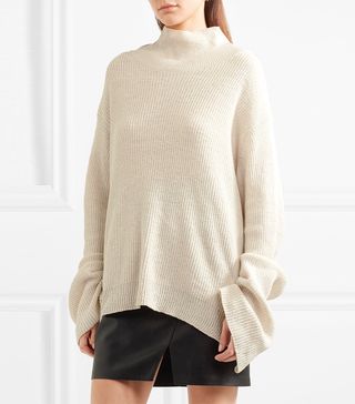 Nanushka + Gia Oversized Ribbed Cotton-Blend Sweater