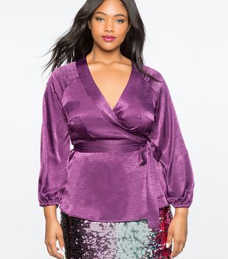 Eloquii + Puff Sleeve Wrap Top