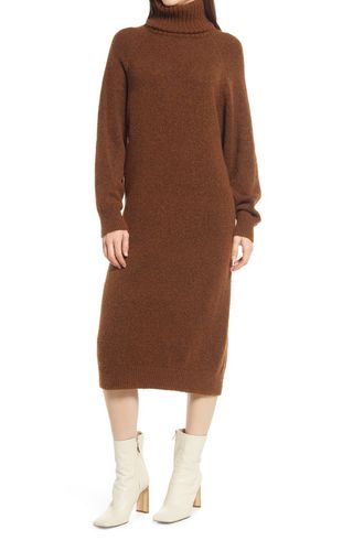 Vero Moda + Villa Turtleneck Long Sleeve Sweater Dress