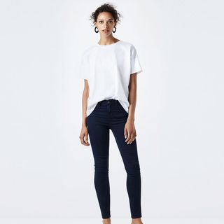 Finery + Asa Solid Navy Jeans