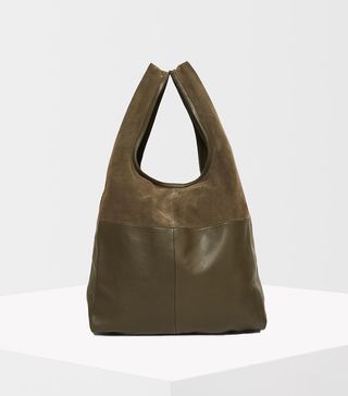 Topshop + Leather Slouch Grab Tote Bag