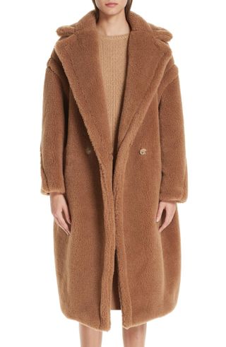 Max Mara + Teddy Bear Icon Faux Fur Coat