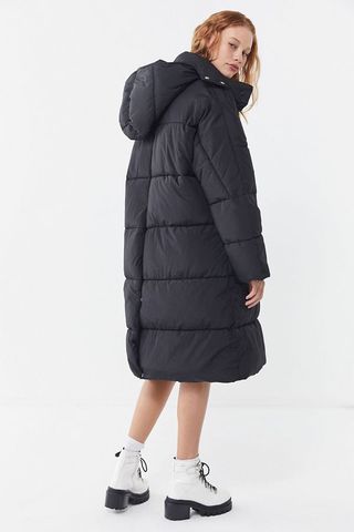 Urban Outfitters + Quilted Longline Puffer Coat