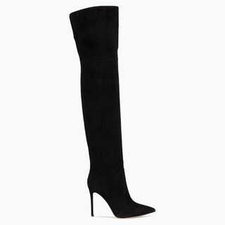 Gianvito Rossi + Black Suede 115 Over-the-Knee Boots