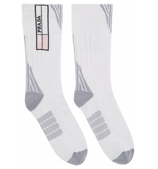 Prada + White Logo Socks