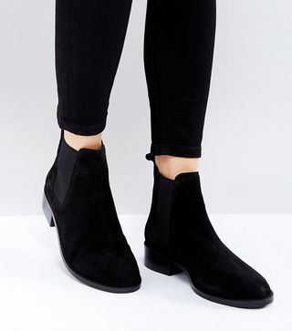 ASOS + Absolute Suede Chelsea Ankle Boots in Black