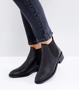 ASOS + Absolute Leather Chelsea Ankle Boots in Black