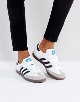 Adidas Originals + Samba Sneakers in White