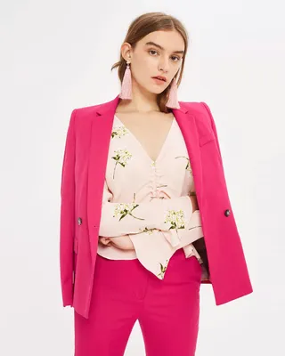 Topshop + Double-Breasted Jacket