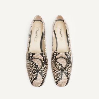 Massimo Dutti + Animal Print Leather Loafers