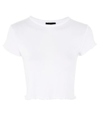 Topshop + Frill Short Sleeve T-Shirt