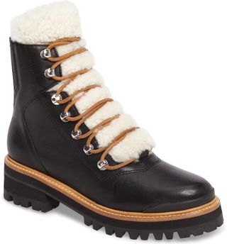 Marc Fisher LTD + Izzie Genuine Shearling Lace-Up Boot