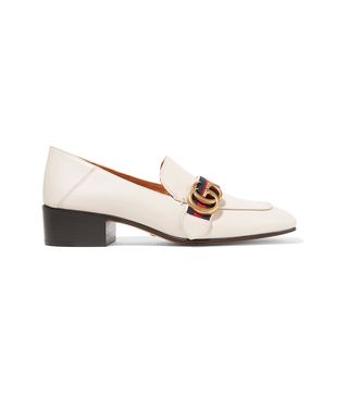 Gucci + Embellished Leather Collapsible-Heel Pumps