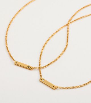 Gorjana + You + Me Shimmer Bar Necklace Set