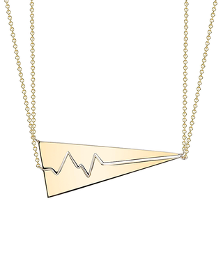 Smith + Mara + Solid Gold Best Friend Heartbeat Necklace