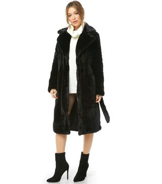 Forever 21 + Vero Moda Longline Faux Fur Coat