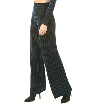 Forever 21 + Metallic Striped Palazzo Pants