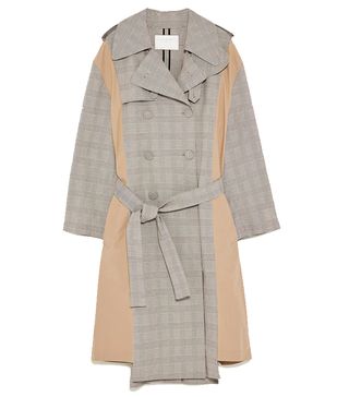 Zara + Contrasting Fabric Trench Coat