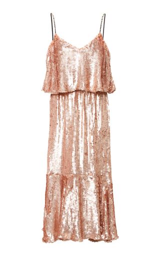 Johanna Ortiz + M'O Exclusive Champagne Castle Sequin Georgette Dress