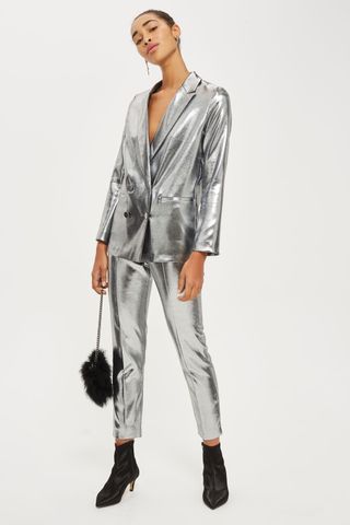 Topshop + Metalic Suit