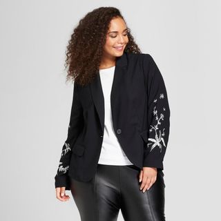 Who What Wear + Embroidered Blazer