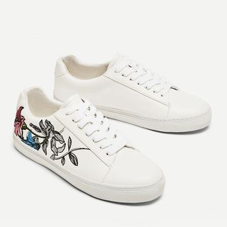 Zara + Embroidered Trainers