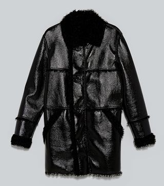 Zara + Shiny Double-Sided Coat