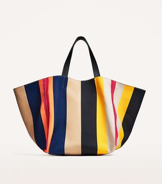 Zara + Multicolored Studio Tote Bag