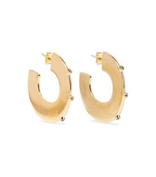 Elizabeth and James + Joni Gold-Plated Topaz Hoop Earrings