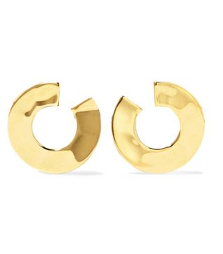 Ippolita + Senso Luna Hammered 18-Karat Gold Earrings