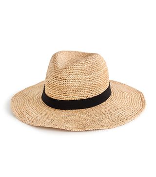 J.Crew + Wide-Brim Packable Straw Hat